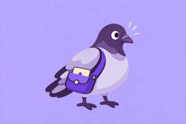 Pico is alert with a packed messenger pouch and ready to leave